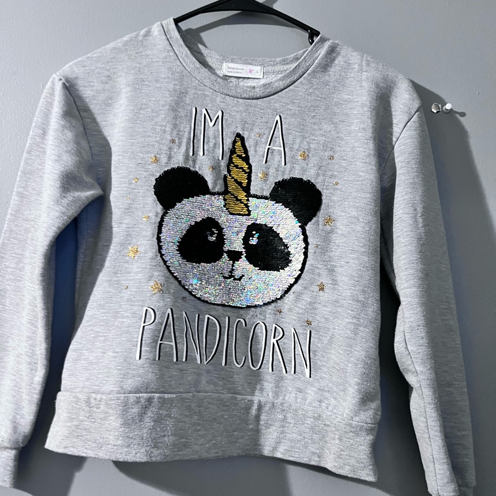 Panda glitter sweatshirt